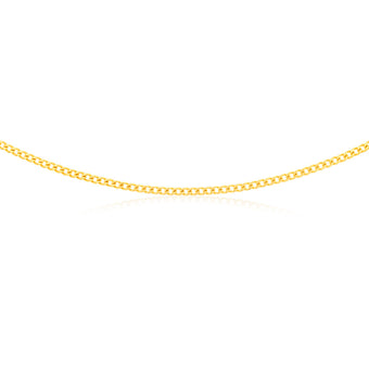 9ct Yellow Solid Gold 55cm 70 Gauge Curb Chain