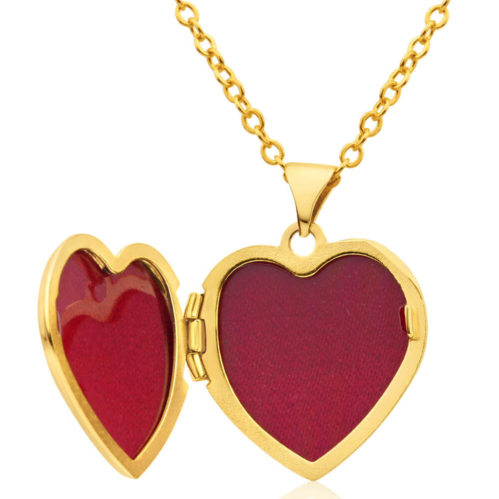 9ct Yellow Gold Heart Shape Plain Locket – Shiels Jewellers