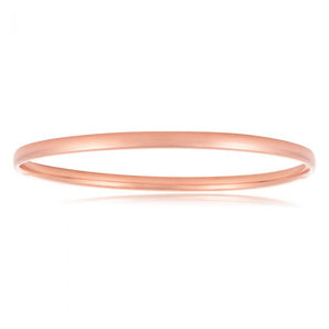 9ct Rose Gold hollow 4mm x 65mm Bangle