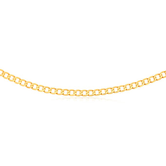 9ct Yellow Gold 55cm Curb Chain