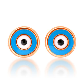 9ct Rose Gold Evil Eye Stud earrings