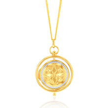 Load image into Gallery viewer, 9ct Two Tone Gold Spinner Locket Pendant