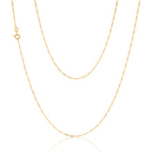 Load image into Gallery viewer, 9ct Yellow Gold 40 Gauge 1:3 Figaro 56cm Chain