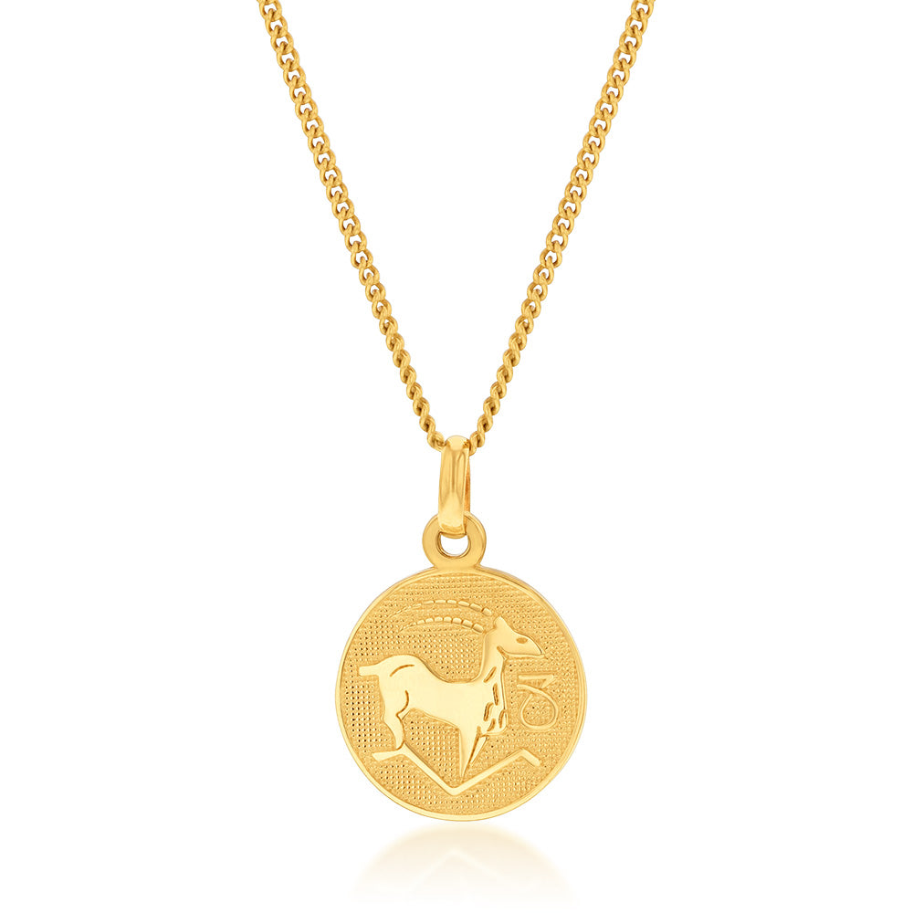 Gold capricorn 2025 pendant necklace