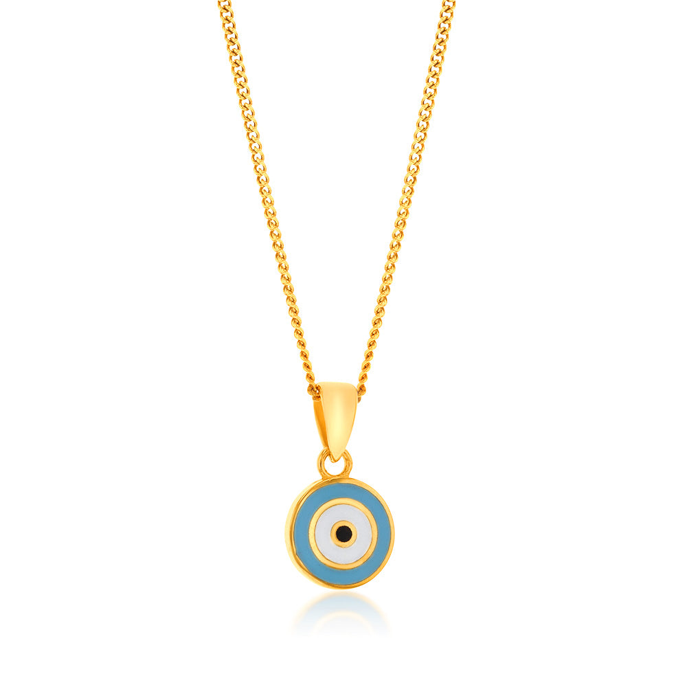 925 Sterling Silver Heart And Evil Eye Necklace – Ivonne's