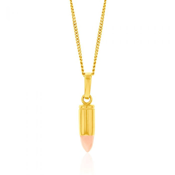Gold bullet pendant clearance