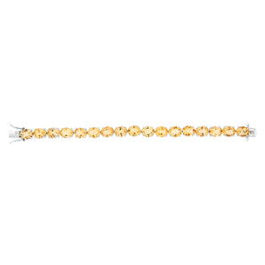 40 Carat Citrine Tennis Bracelet Set in Sterling Silver