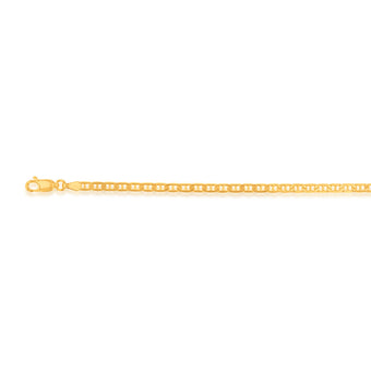 9ct Yellow Gold Silverfilled Anchor 80 Gauge 19cm Bracelet