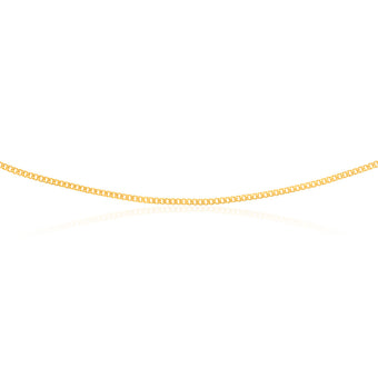 9ct Yellow Gold Silverfilled 60 Gauge Curb 70cm Chain