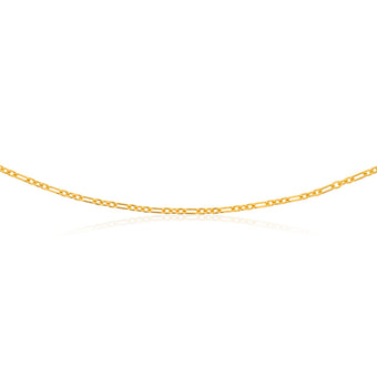 9ct Yellow Gold Silverfilled 80 Gauge Fancy 70cm Chain