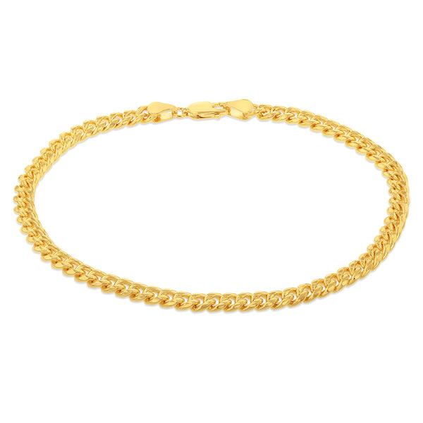 9ct Yellow Gold Silverfilled 120 Gauge 21cm Bracelet – Shiels Jewellers