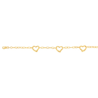 9ct Yellow Gold Silverfilled 65 Gauge Fancy 16cm Bracelet