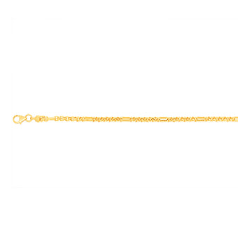 9ct Yellow Gold Silverfilled 55Gauge Fancy 27cm Anklet