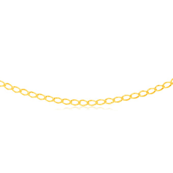 9ct Yellow Gold Silverfilled Fancy 140 Gauge 55cm Chain