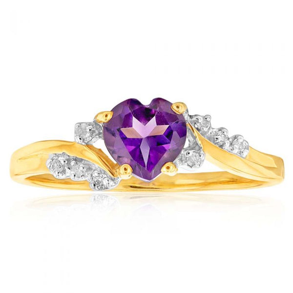 Purple heart deals ring