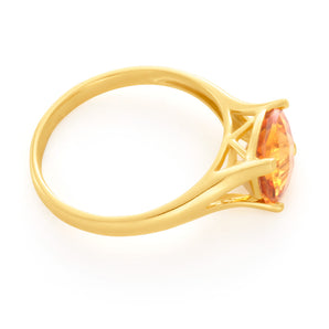 9ct Yellow Gold 2.00 Carat Cushion Cut Citrine Ring