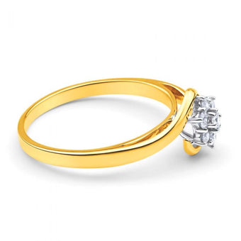 9ct Yellow Gold 1/4 Carat Diamond Luxurious Ring