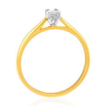 18ct Yellow Gold Solitaire Ring With 0.2 Carat Diamond