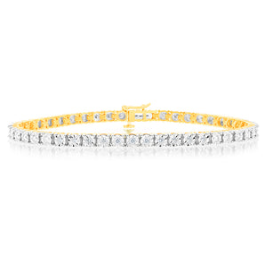 1 Carat Diamond Tennis Bracelet in 9ct Yellow Gold