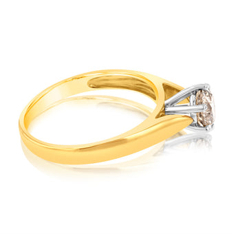 18ct Yellow Gold 1 Carat Australian Diamond Solitaire