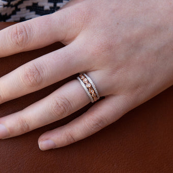 Pink Diamond 9ct Rose Gold Diamond Ring