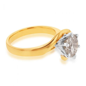 18ct Yellow Gold 2.00 Carat Australian Diamond Solitaire