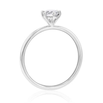 18ct White Gold Solitaire Ring with 0.50 Carat GI SI Certified Diamond