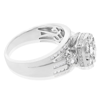 Silver 1/2 Carat Diamond Dress Ring with 49 Diamonds