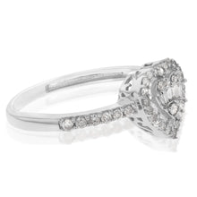 Load image into Gallery viewer, 14ct White Gold 1/3 Carat Diamond Heart Ring