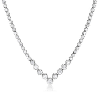 10ct White Gold 3 Carat Diamond On 45cm Chain