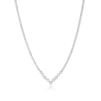 10ct White Gold 3 Carat Diamond On 45cm Chain