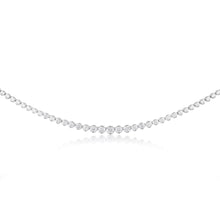 Load image into Gallery viewer, 14ct White Gold 10 Carat Diamond Necklace with 111 Brilliant Diamonds 43cm length