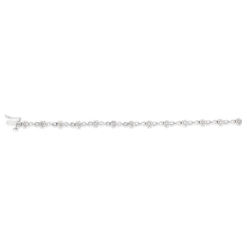 Sterling Silver 1 Carat 18cm Diamond Bracelet