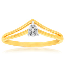 Load image into Gallery viewer, 9ct Yellow Gold Diamond Ring