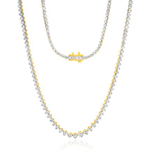 Load image into Gallery viewer, 14ct Yellow Gold 5 Carats Diamond Necklace with 139 Brilliant Diamonds 43cm