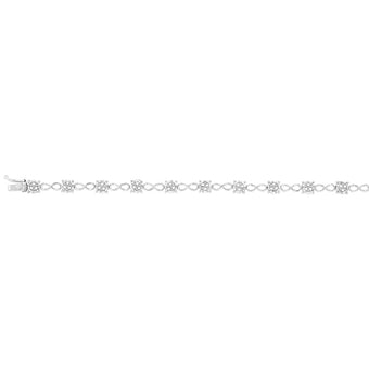 Sterling Silver 1/4 Carat Diamond 18cm Bracelet Set With 39 Diamonds