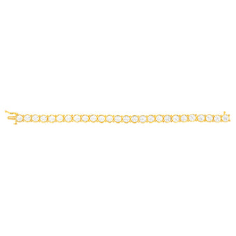 1/4 Carat Diamond Bracelet in Gold Plated Silver