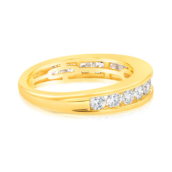 1 Carat Diamond Eternity Ring in 10ct Yellow Gold