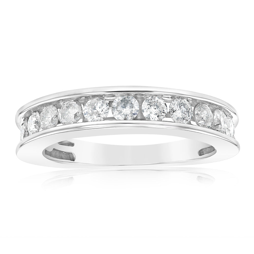 1 Carat Diamond Eternity Ring in 10ct White Gold Shiels Jewellers