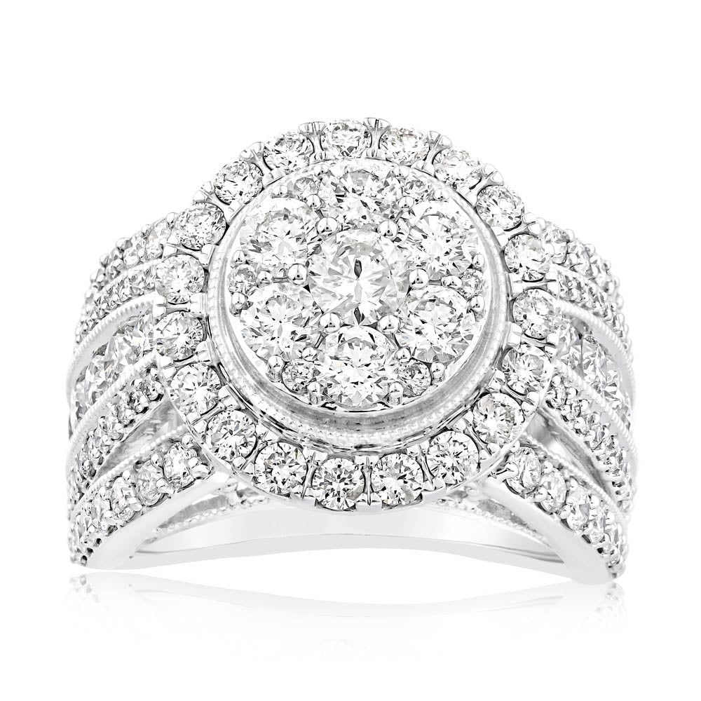 3 Carat Diamond Ring in 10ct White Gold Shiels Jewellers