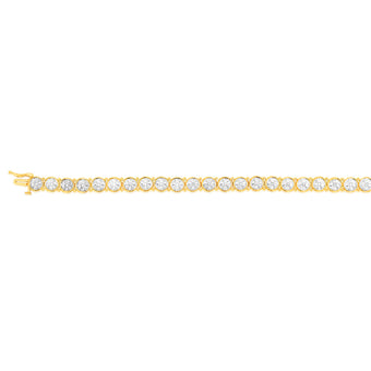 1/4 Carat Diamond Bracelet in Gold Plated Silver