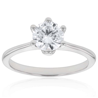 Luminesce Lab Grown 1 Carat Solitaire Engagement Ring in 14ct White Gold