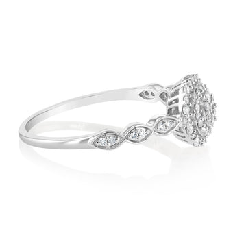 Luminesce Lab Grown 1/4 Carat Diamond Dress Ring in Sterling Silver