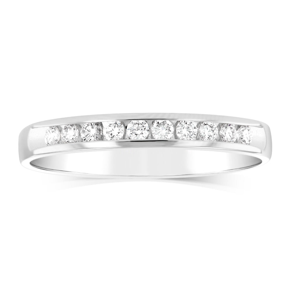 Luminesce Lab Grown Diamond 1/5 Carat Eternity Ring in 9ct White Gold