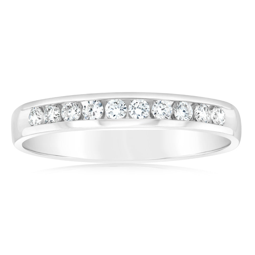 Luminesce Lab Grown Diamond 1/4 Carat Eternity Ring in 9ct White Gold