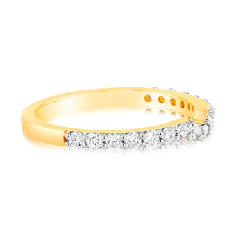 Luminesce Lab Grown 40pt Diamond Eternity Curve in 18ct Yellow Gold