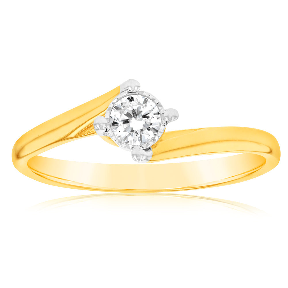 Luminesce Lab Grown Diamond Engagement Ring in 9ct Yellow Gold – Shiels ...