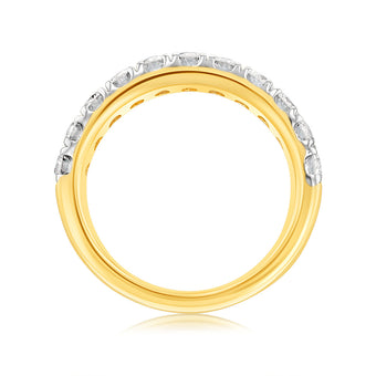 Luminesce Lab Grown Diamond 1 Carat Eternity Ring in 9ct Yellow Gold