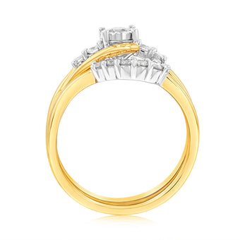 Luminesce Lab Grown 0.35 Carat Diamond Bridal Set in 9ct Yellow Gold