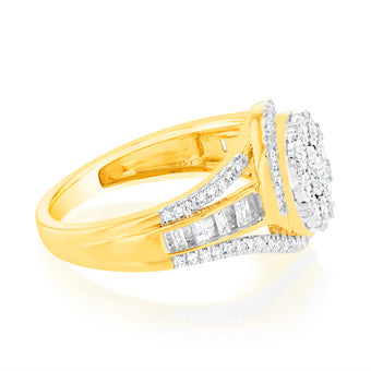 Luminesce Lab Grown 1/2Carat Diamond Ring in 9ct Yellow Gold